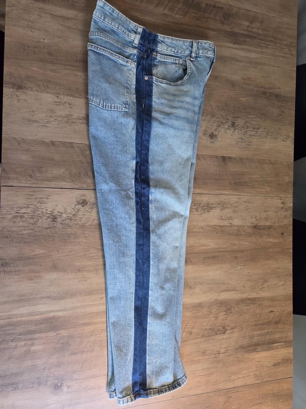 Jeans with Dark Blue Side Stripe
